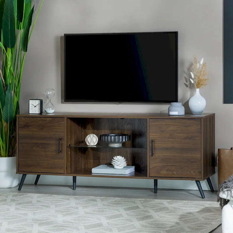 Meuble TV 2 portes style Mid-Century Modern