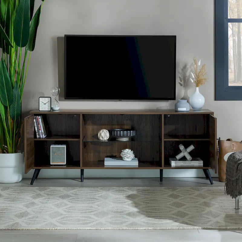 Meuble TV 2 portes style Mid-Century Modern
