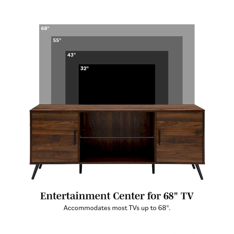 Meuble TV 2 portes style Mid-Century Modern