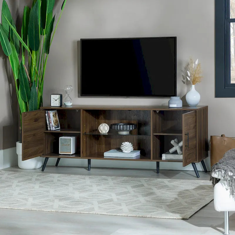 Meuble TV 2 portes style Mid-Century Modern
