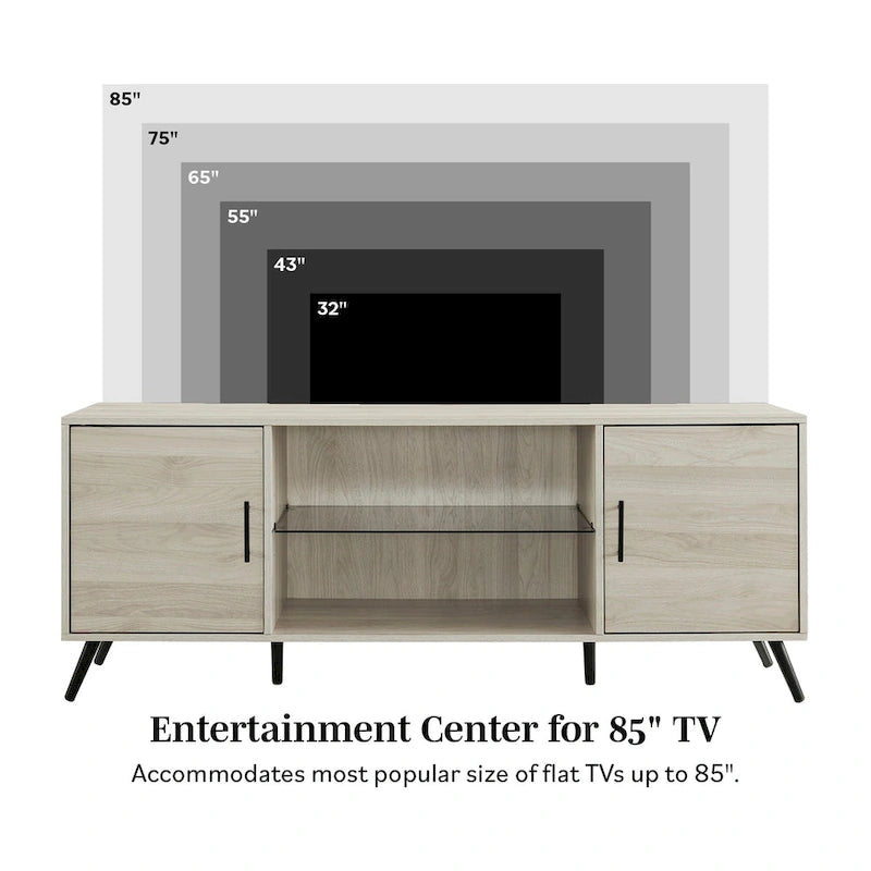 Meuble TV 2 portes style Mid-Century Modern