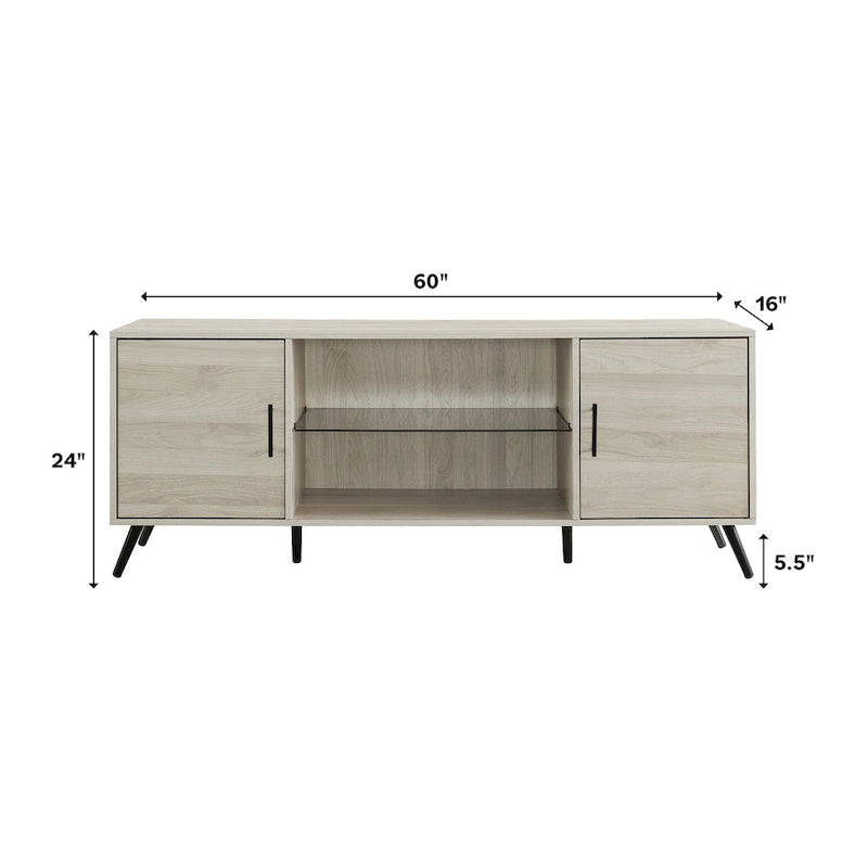 Meuble TV 2 portes style Mid-Century Modern