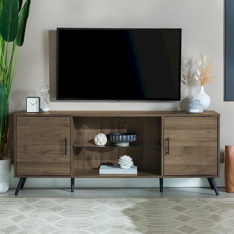 Meuble TV 2 portes style Mid-Century Modern