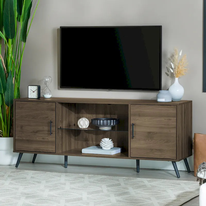 Meuble TV 2 portes style Mid-Century Modern