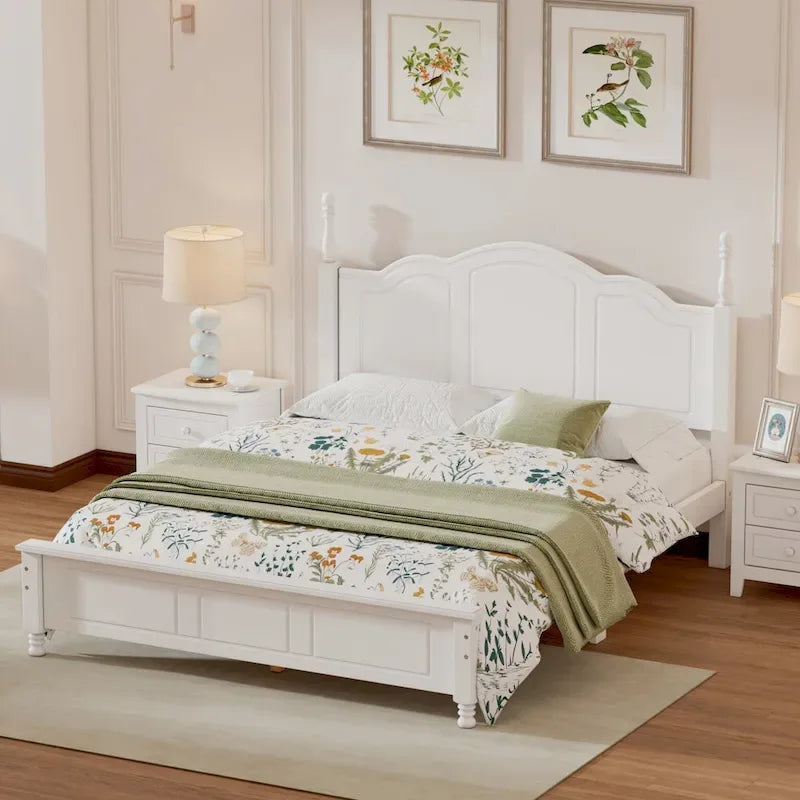 Lit plateforme grand format style rétro