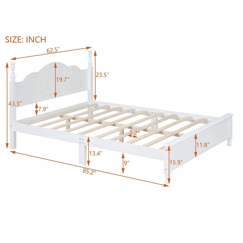 Lit plateforme grand format style rétro