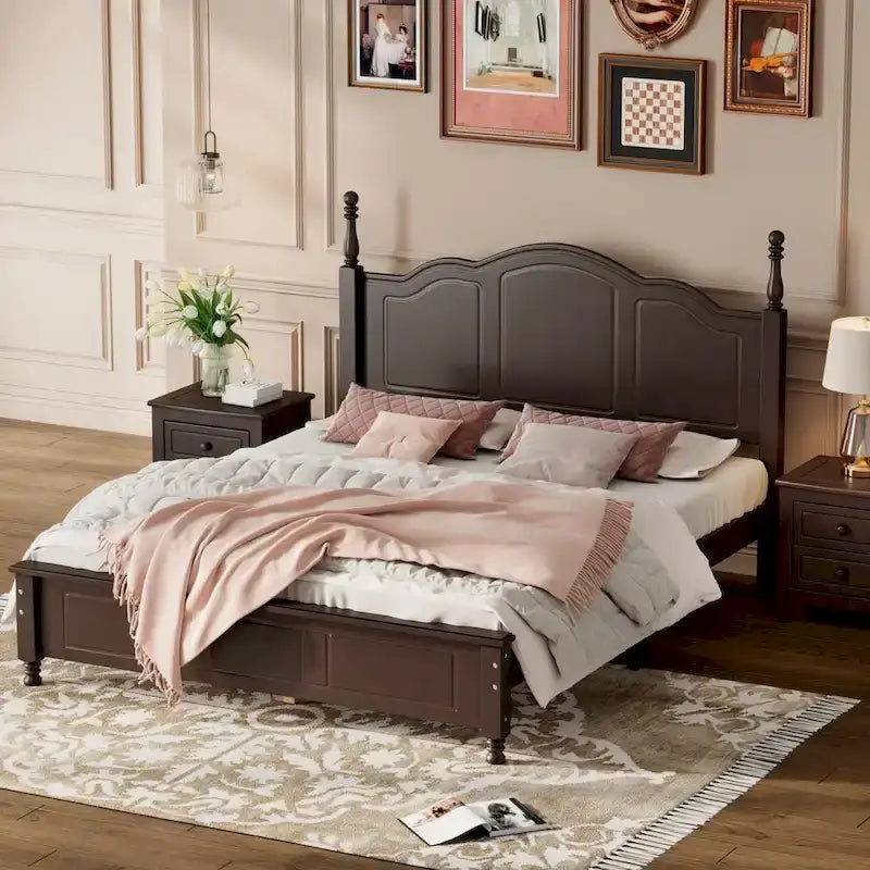 Lit plateforme grand format style rétro