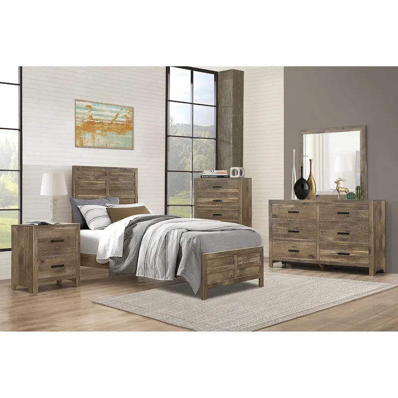 Table de chevet transitionnelle en bois massif