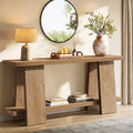 Grande table console, table console moderne à 2 niveaux pour entrée
