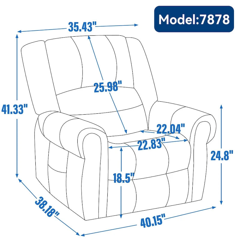 Fauteuil inclinable releveur électrique en cuir véritable marron