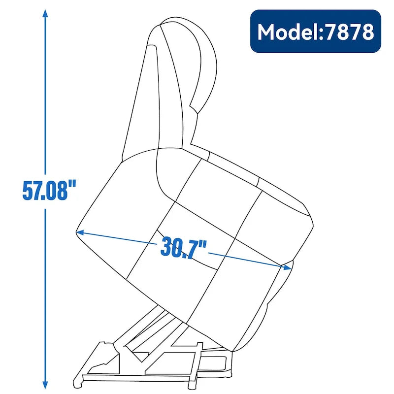 Fauteuil inclinable releveur électrique en cuir véritable marron