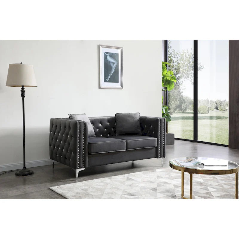 Paige Tufted Velvet Sofa