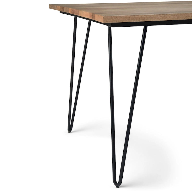 Table à manger industrielle en bois