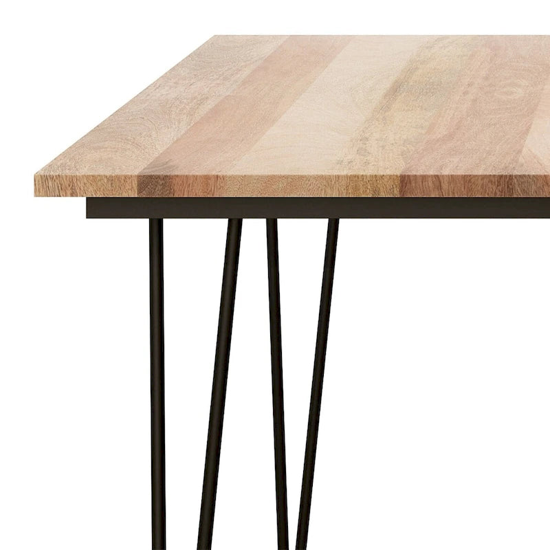 Table à manger industrielle en bois