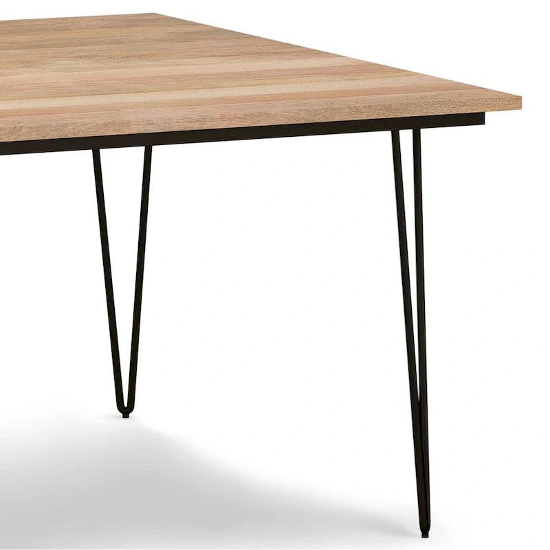 Table à manger industrielle en bois