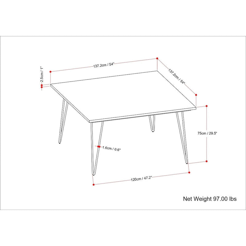 Table à manger industrielle en bois