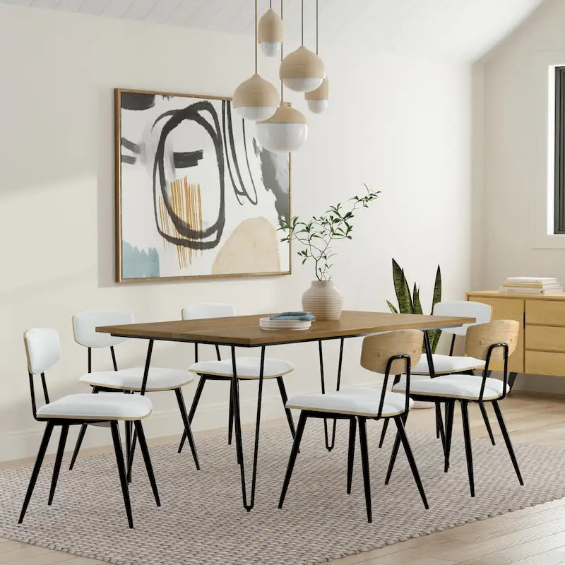 Table à manger industrielle en bois