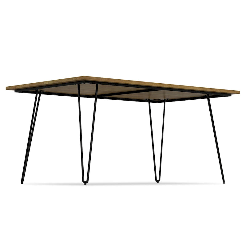 Table à manger industrielle en bois