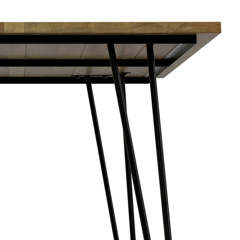 Table à manger industrielle en bois
