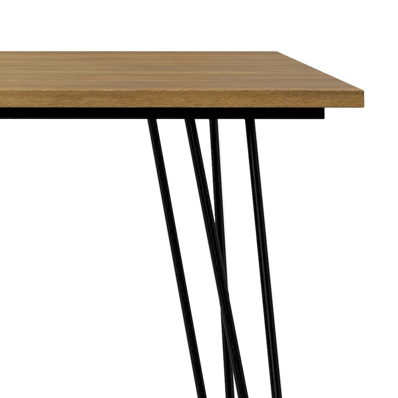 Table à manger industrielle en bois
