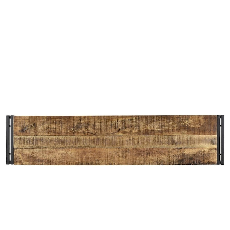 Banc fait main en bois de récupération et métal