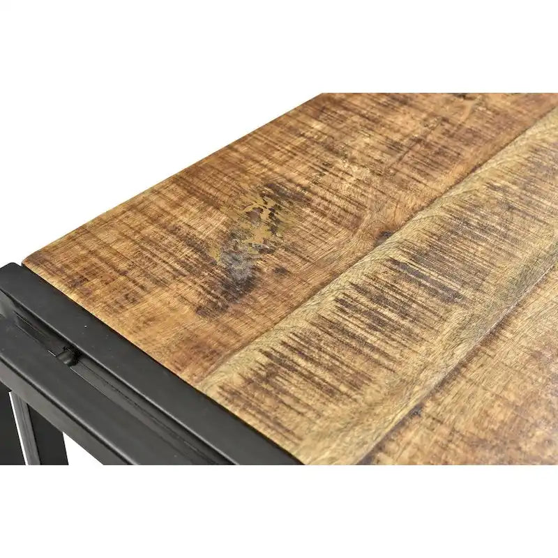 Banc fait main en bois de récupération et métal
