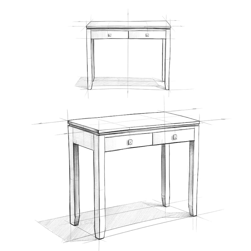 Table Console Canapé Contemporaine Large en BOIS MASSIF