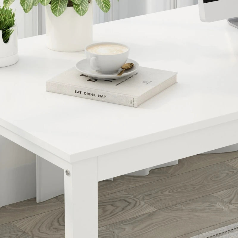 Bureau informatique en L de 55" - Station de travail avec rangement