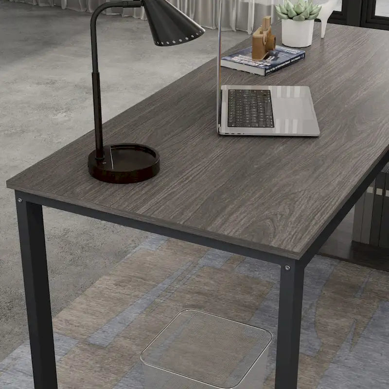 Bureau informatique en L de 55" - Station de travail avec rangement