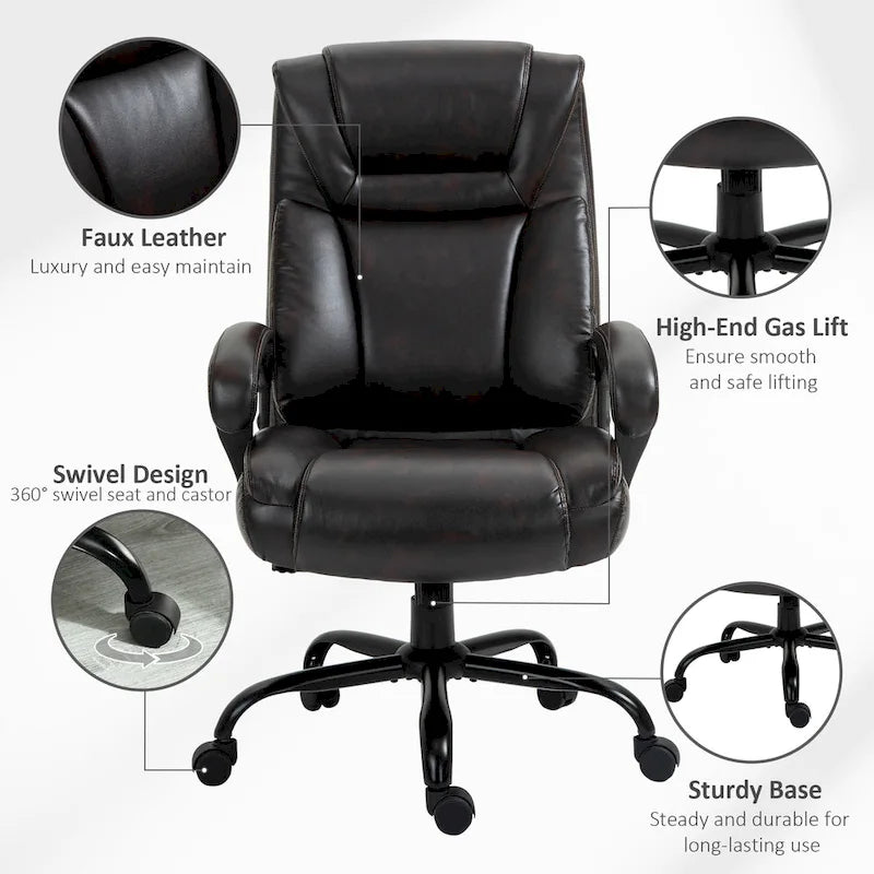 Fauteuil de bureau pour personnes fortes et de grande taille