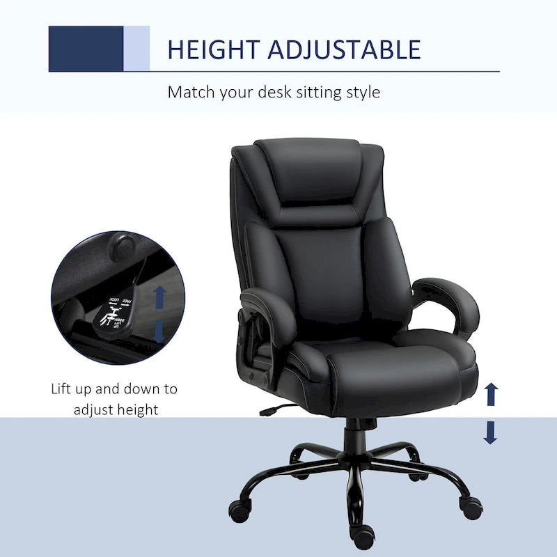 Fauteuil de bureau pour personnes fortes et de grande taille