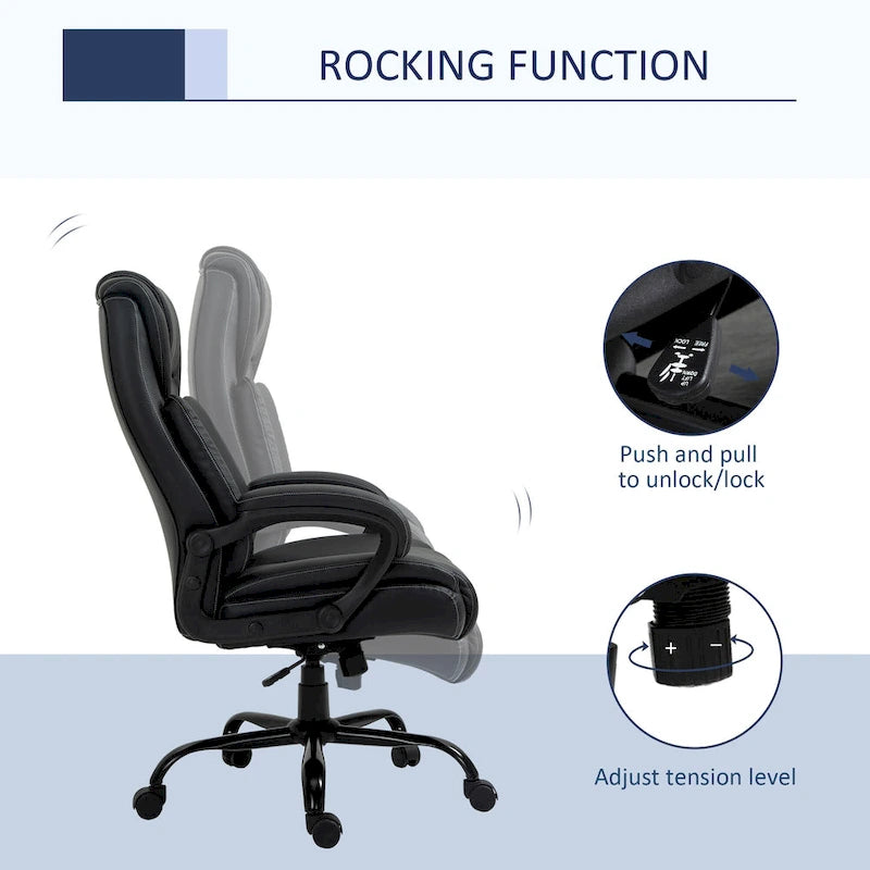 Fauteuil de bureau pour personnes fortes et de grande taille