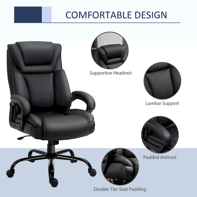 Fauteuil de bureau pour personnes fortes et de grande taille