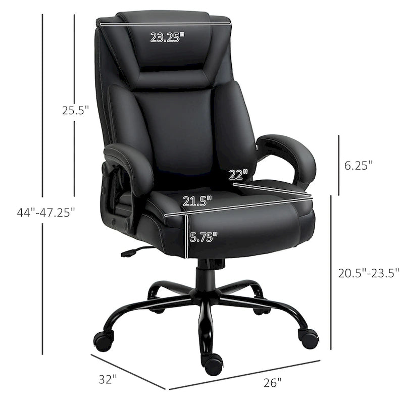 Fauteuil de bureau pour personnes fortes et de grande taille
