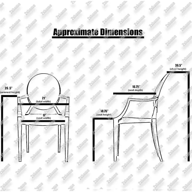 Lot de 2 chaises empilables en lucite transparentes