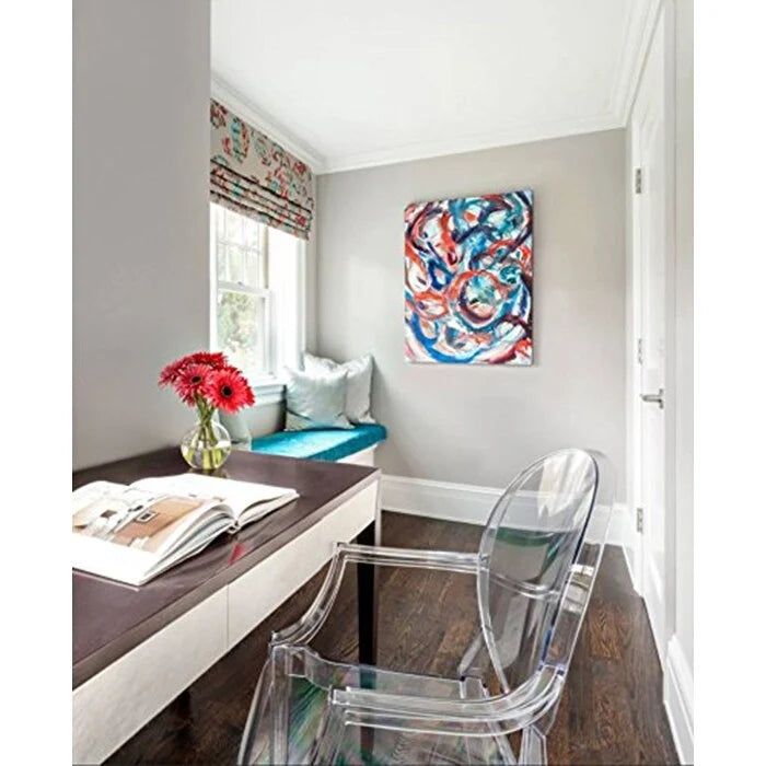 Lot de 2 chaises empilables en lucite transparentes
