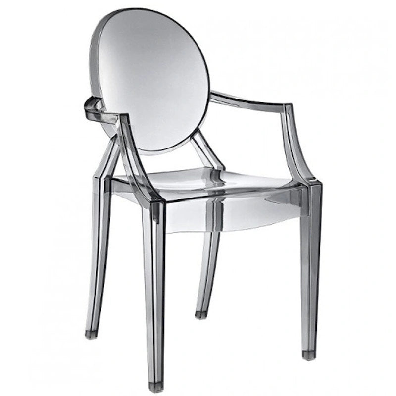 Lot de 2 chaises empilables en lucite transparentes