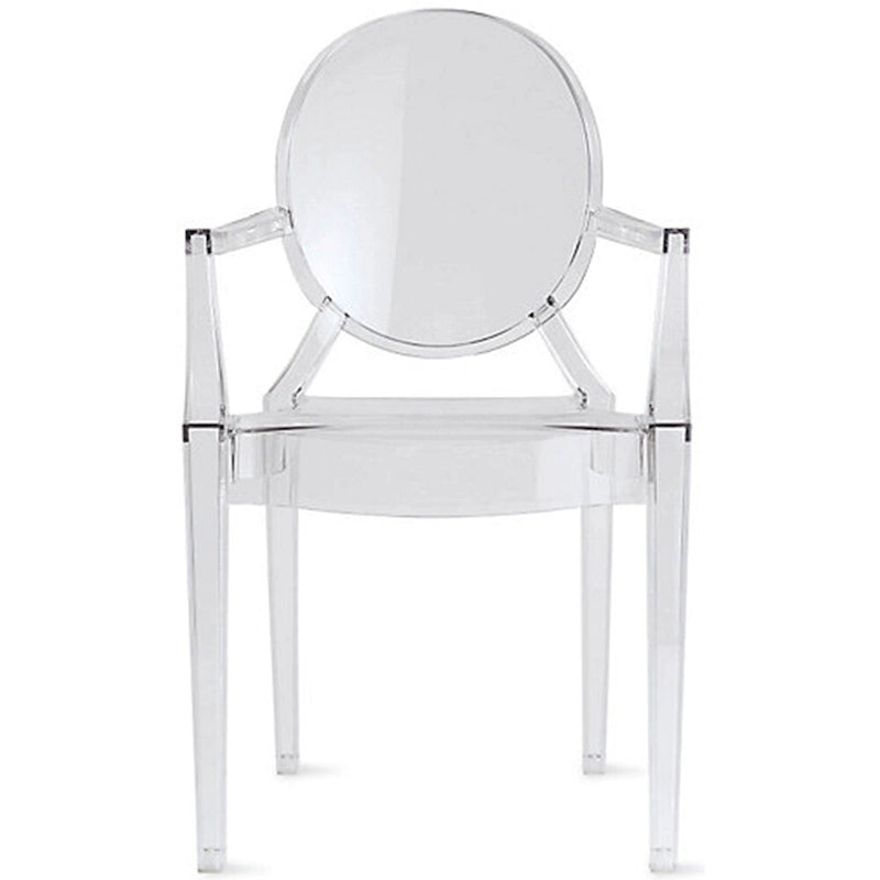 Lot de 2 chaises empilables en lucite transparentes