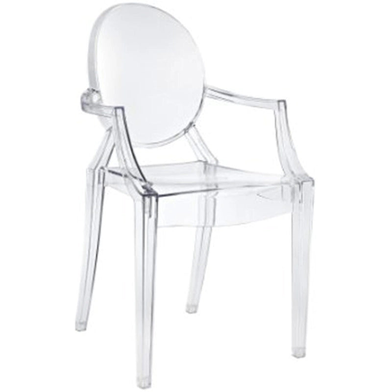 Lot de 2 chaises empilables en lucite transparentes