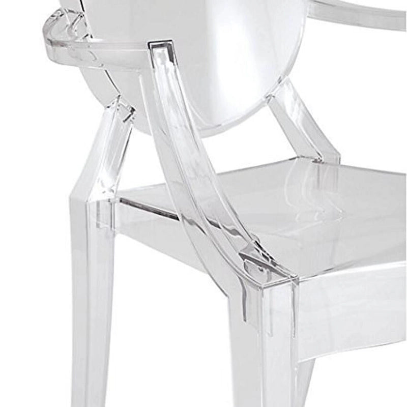 Lot de 2 chaises empilables en lucite transparentes