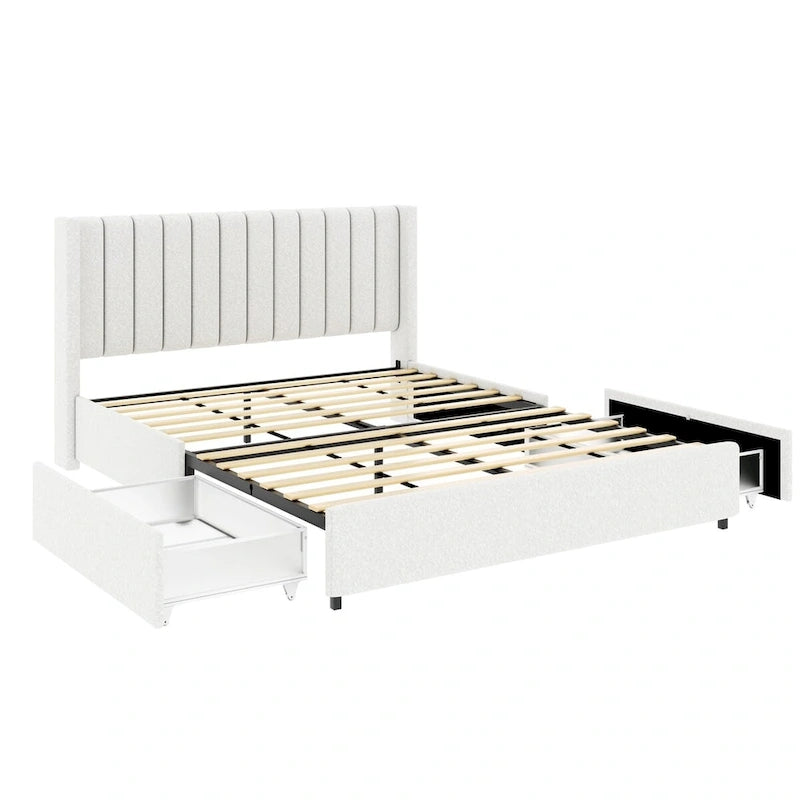 Lit plateforme tapissé