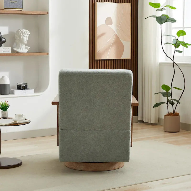 Fauteuil de salon pivotant moderne et rembourré