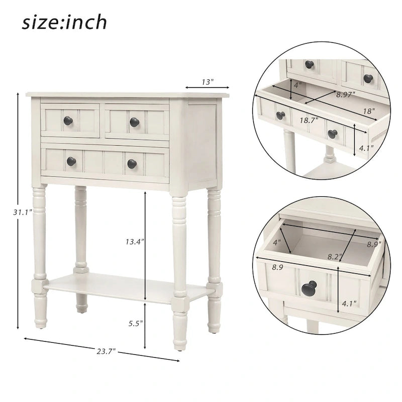 Console étroite Table de canapé mince
