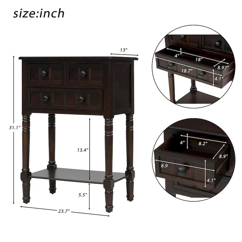 Console étroite Table de canapé mince