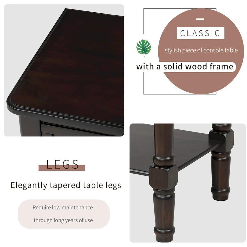 Console étroite Table de canapé mince