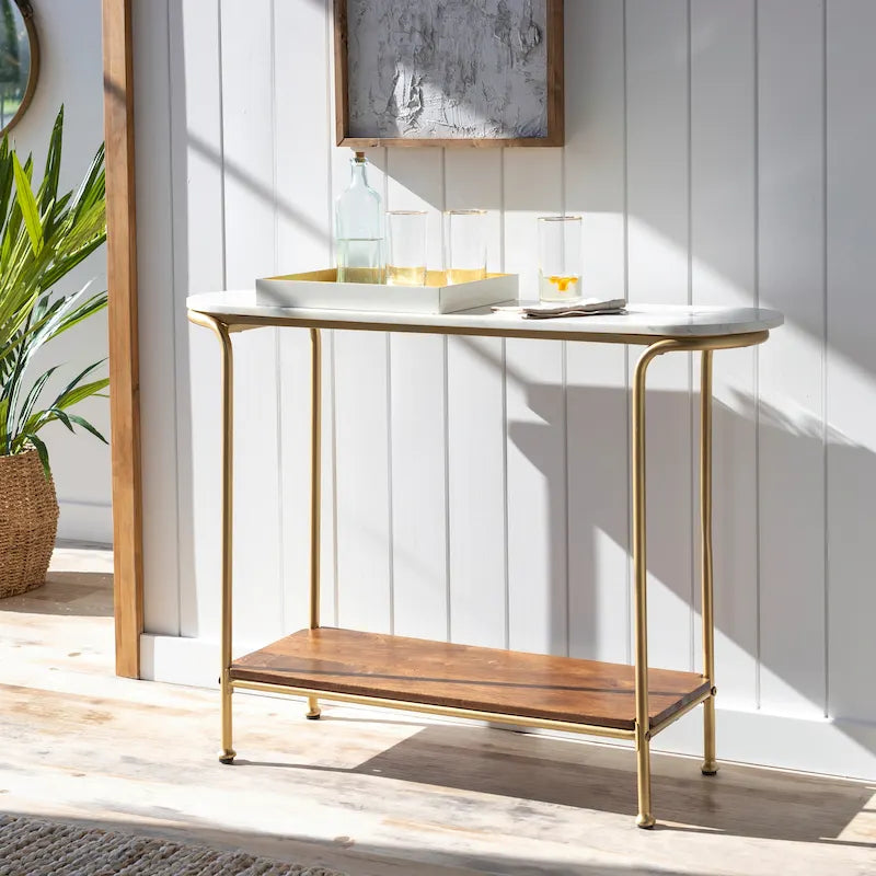 Console en marbre, techniques mixtes, style moderne