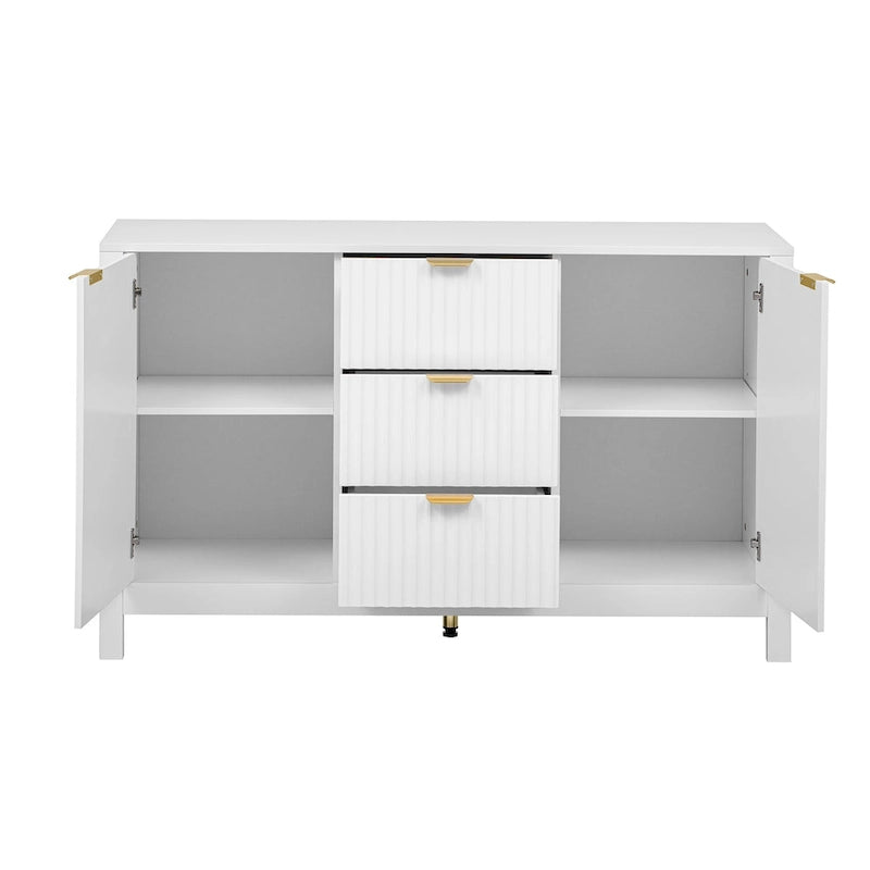 Meuble d'entrée au design ondulé moderne
