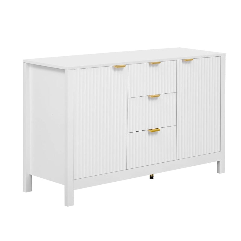 Meuble d'entrée au design ondulé moderne