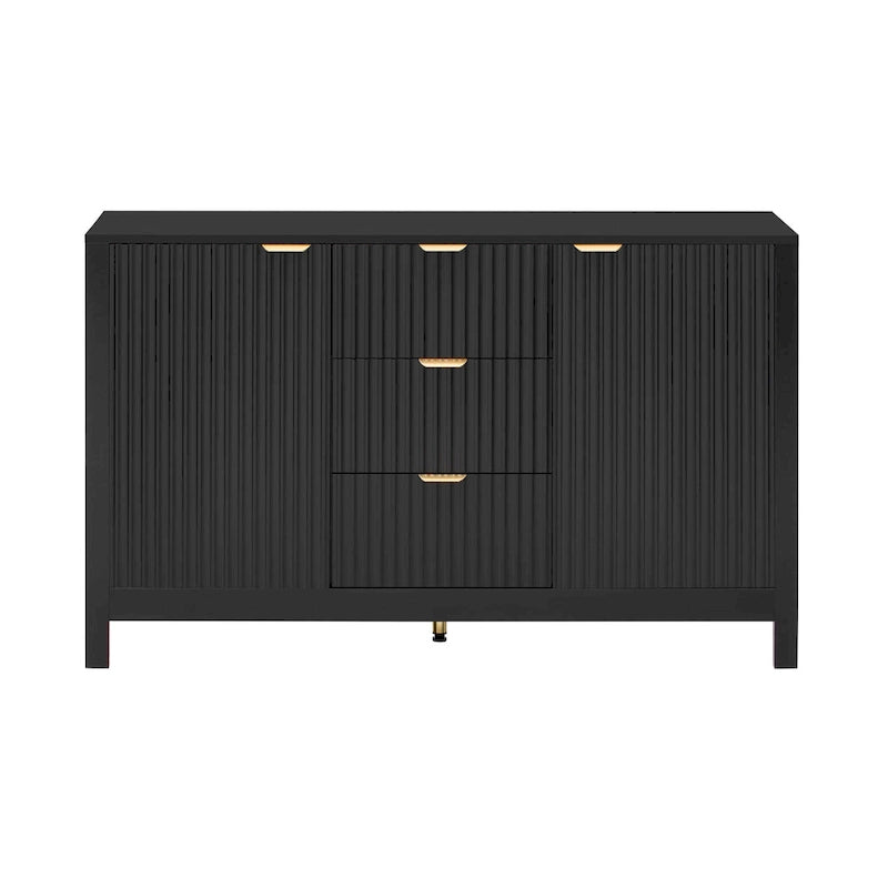 Meuble d'entrée au design ondulé moderne