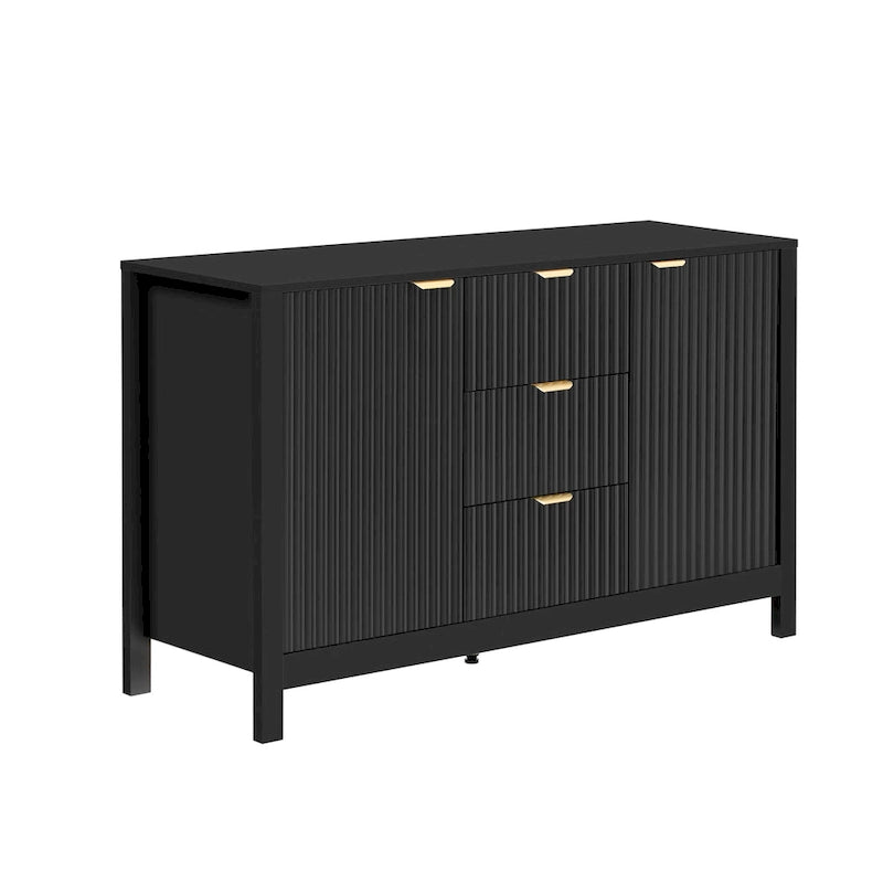 Meuble d'entrée au design ondulé moderne